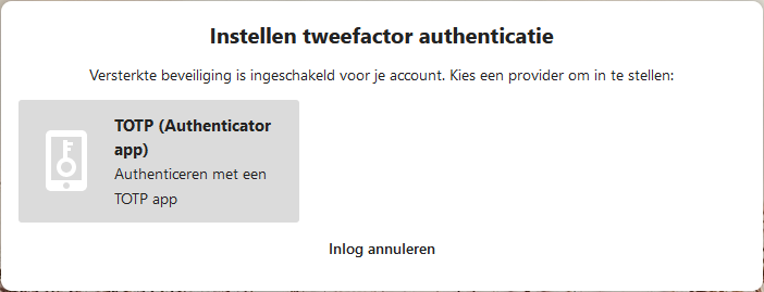 Toevoegen Nextcloud account 2FA