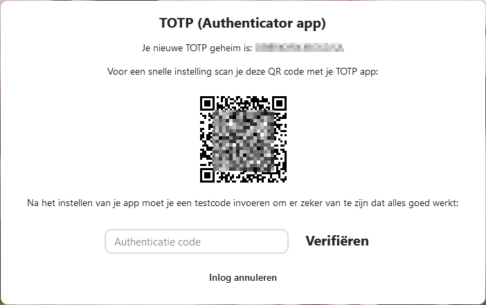 Toevoegen Nextcloud account 2FA